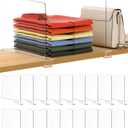 18 Pack 12 Inches [Extra Tall Version] Clear Shelf Dividers for Organization, Acrylic Closet Shelf Vertical Shelves Organizer for Bedroom, Kitchen and Office