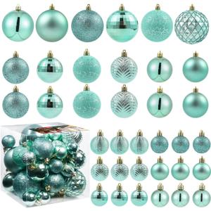 LANGXUN 36pcs Peacock Christmas Tree Decorations Balls, Bolas De Navidad, 2025 Christmas Decor, Indoor Outdoor Shatterproof Christmas Ornaments, Xmars Party Wedding Suppiles