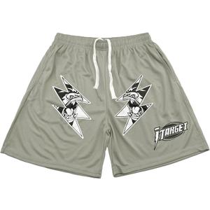 DIOTSR Mens Retro Lightning Graphic Shorts Casual Streetwear Basketball Shorts Athletic Running Shorts with Pockets (Large)