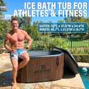 AKSPORT Ice Bath Tub for Athletes, 151 Gallons Inflatable Cold Plunge Tub Compatible with Water Chillers, Icebath for Recovery & Cold Water Therapy, Portable Bathtub for Indoor & Outdoor-Wood