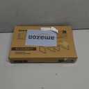 SONGMICS Cabinet Organizer Shelf, Set of 2 Kitchen Counter Shelves, Kitchen Storage, Spice Rack, Stackable, Expandable, Metal and Engineered Wood, Ink Black and Natural Beige UKCS02NB (11.7"W)