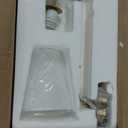 Elegant Design Minimalist Sconce with Linen Shade - Damp Rated in Brass or Plated Steel, Bedroom Wall Light Sconces, Modern Bathroom Sconces, 6" W x 9" D x 16.5" H (Brass)