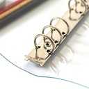 A6 A5 6-Holes Colorful PVC Cover Personal Organizer with Snap Button Closure File Folder for Loose Leaf Sheet Notebook (Orchid Bouquet, A5 Combo)