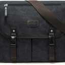 Messenger Bag Men,Waterproof Crossbody Bag,Satchel Shoulder Bag (A-black-large)