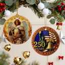 250 Years of America Ornament | Independence Day, July 4 Decor, Christmas Ornaments, Christmas Decorations, Holiday Decor Gifts for Patriots, Gift Exchange & Gift Idea, Giftbox Included