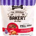 2 x Three Dog Bakery Soft Baked PB&J Bites, Peanut Butter & Strawberry Flavor, Premium Treats for Dogs, 24 Ounce Box,114008 (EXP 10/13/27)