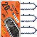 NEO-TEC 20 Inch Chainsaw Chain 0.325" Pitch, 0.050" Gauge, 80 Drive Links Fits 445, 450, 460 RANCHER and More - M80 (3 Chains)
