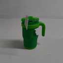 REDUCE 14 Oz Coldee Kids Tumbler with Lid and Straw - Coldee Insulated Travel Mug - Spill-Proof, Sweatproof Stainless Steel, BPA-Free - Includes Handle, Reusable Silicone Straw - Clover Green