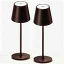 2 Pack Cordless Table Lamp,Portable LED Desk Lamp, 5200mAh Battery Operated, 3 Color Stepless Dimming Up, for Restaurant, Bedroom, Bars, Outdoor Party, Camping, Coffee Shop Night Light Coffee