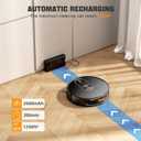 XIEBro Robot Vacuum and Mop Combo, 6500Pa Strong Suction, 2 in 1 Robotic Vacuum with Gyro Inertial Navigation, 200 Min Runtime, App/Wi-Fi/Voice Control, Slim, for Pet Hair, Hard Floor, Carpet
