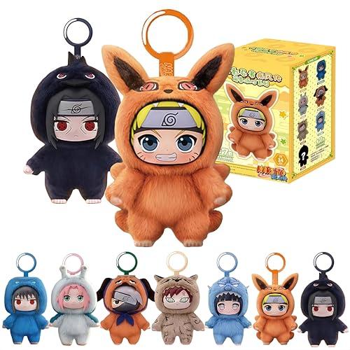 MINISO Naruto Shippuden Cute Beast Party Series Blind Box - Naruto/Kakashi/Uchiha Character Design - Desktop Ornament/Gift - 1 Random Piece