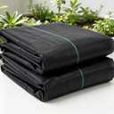 AMAGABELI 3ft x 100ft 5.8oz Weed Barrier Landscape Fabric Premium Garden Cloth Double Layer Heavy Duty Weed Control Blocker Mat Gardening Ground Cover Durable Geotextile Fabric Driveway Underlayment