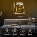 Book Neon Sign for Bedroom Holy Bible Led Neon Light Sign Room Decor for Comfort and Soothing, USB Powered,14.6x11.8 Inch