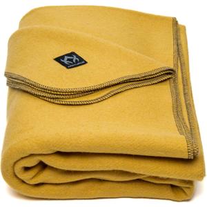 Arcturus Military Wool Blanket - Warm, Thick, Washable - Great for Outdoors, Camping, Stadium Blanket, Picnics, Travel - Car & Bushcraft Survival Kits (Gold)