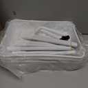 Sywhitta 3-Tier Plastic Rolling Utility Cart with Handle, Multi-Functional Storage Trolley for Office, Living Room, Kitchen, Movable Storage Organizer with Wheels, White