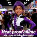 Purple Braid Wig for Kids Girls Light Purple Wig Long Braids Wigs Hair Cosplay Costume Party Wigs 12 Years Old or Up (Purple)