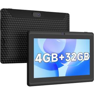 Android 12 Tablet 7 inch, 4GB(2GB+2GB Expand) RAM 32GB ROM Tablets, Quad-Core 1.5GHz Processor, Dual Camera,1024 x 600 IPS HD Display Screen,512GB Expand, WiFi, BT, 7" Tablet Black Android 12 Tablet 7 inch, 4GB(2GB+2GB Expand) RAM 32GB ROM Tablets, Quad-Core 1.5GHz Processor, Dual Camera,1024 x 600 IPS HD Display Screen,512GB Expand, WiFi, BT, 7" Tablet Black