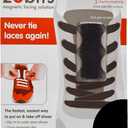 Magnetic Lacing Solution, No Tie Easy Long-Lasting Shoelace Magnets (2 In Pack) (2 - Adult / Youth, Black)