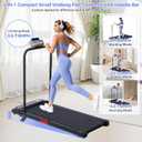 Walking Pad Treadmill with Handle Bar, 3.0HP Portable Electric Treadmills for Home Exercising, 0.6-7.6MPH Mini Walking Pad Treadmill with Incline, Small Under Desk Treadmills for Home Small, 350LBS