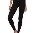 Felina Women's Velvety Super Soft High-Waisted Leggings 2-Pack Brown and Black (L, Black)