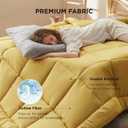 Bedsure Comforter Duvet Insert - Quilted Comforters Queen Size, All Season Duvet, GentleSoft Down Alternative Bedding, with 8 Tabs, Gifts for Women/Men, Mustard Yellow, Queen 88 x 88 Inches