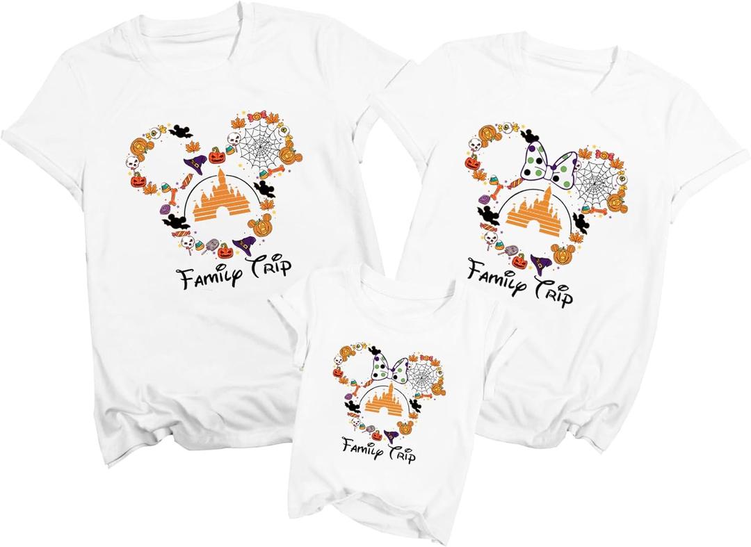 Family Halloween Shirts Pumpkin Family T Shirt Spooky Season Halloween Family Costumes Tee Top  3-4T