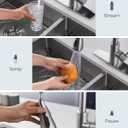 FORIOUS Kitchen Faucets with Pull Down Sprayer, Brushed Nickel, High Arc Single Handle Classic Stainless Steel Sink Faucet 1 or 3 Hole, Suitable for Farmhouse Camper Laundry Rv Bar