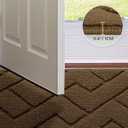 hicorfe Dirt Trapper Indoor Doormat,20"x59" Welcome Door mat,Non Slip Backing Washable Door Mats,Absorbent and Resistant Low-Profile Entrance Inside Floor Mat for Front Back Door,Entryway (Dark Brown)