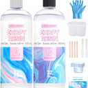 Crystal Clear Epoxy Resin Kit 64OZ, No-Bubble, No-Yellowing, Self Leveling Resina Epoxica para Manualidades, Clear Resin for Crafts, Tabletop, Coaster, Tray, Painting, Jewelry, 1:1 Ratio