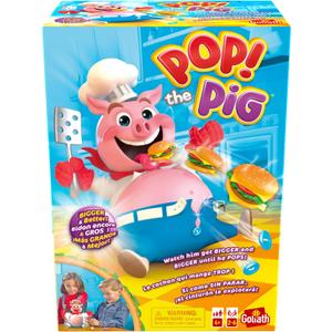 Goliath Pop The Pig Game New and Improved Belly-Busting Fun as You Feed Him Burgers and Watch His Belly Grow