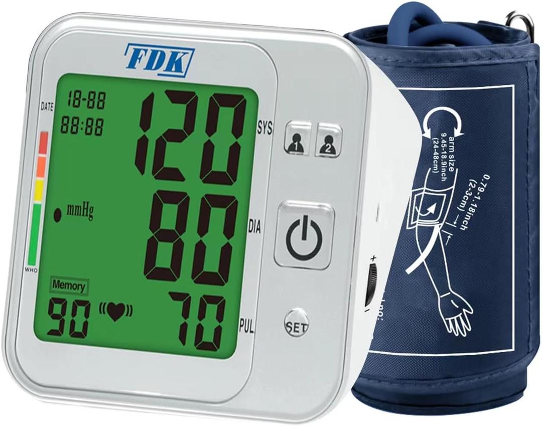 Blood Pressure Monitors for Home USE; Voice Volume Control Bilingual (English/Spanish); Talking ARM Upper Arm Blood Pressure Monitor with Large Digits Display; with 18.9 INCHES Extra Large Cuff