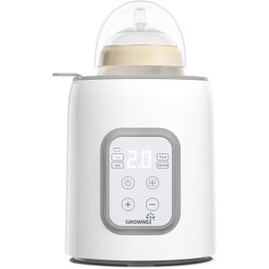 8 in 1 GROWNSY Fast Electric Bottle Warmer - Keeps Baby Food Warm and Defrosting - BPA Free - Breast Milk Warmer with LCD Display