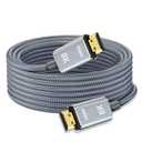 LEADSTAR HDMI Cable Fiber Optic 8K 4K 75 ft, 8K 60Hz / 4K 120Hz, 48Gbps High Speed Long HDMI 2.1 Cord Braided | Ultra HD, HDR10, 2160p, eARC, 3D, HDCP 2.2 | for Xbox, PS5, TV, Laptop, Monitor
