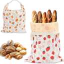 Beeswax Bread Bags for Sourdough, Large Reusable Beeswax Bags for Homemade Breads, 2 Pack Sourdough Bread Baking Supplies Bees Wax Bag for Food Storage Keep Fresh