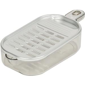 Pearl Metal Herb Kitchen C-9731 Aluminum Grater with Saucer, Made in Japan