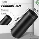 LEIFIDE 1 Pcs Black Matte Stove Pipe, 8 x 24 Inch, 304 Stainless Steel