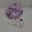 Electric Heated Blanket Throw 50''x60''Size Faux Fur Heating Blanket 10 Heating Settings, 1-8h Timer & Overheat Protection, Machine Washable, Soft Flannel and Sherpa Full Body Warmth (Purple)