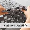 Tiamo Non Slip Large Shower Mat 35.4"*23.6", TPE Bath Mats for Inside Outside Shower,Extra Large Bathtub Mat with Suction Cups and Big Drain Holes