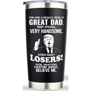 Gifts for Dad from Daughter, Son, Kids on Fathers Day, Christmas, Birthday - Funny Dad Birthday gift Ideas -Fathers - Best Dads Ever Gifts, Pefect for 20oz Stainless Steel Tumbler