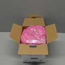 FUTEI Valentine's Day Hot Pink Decorative Throw Pillow Covers 20x20 Inch Set of 2, Square Soft Faux Rabbit Fur Thick Striped Cushion Cover,Winter Home Decor for Couch Bed Living Room