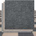 12" x 12" Dark Grey 12 Pack Commercial Carpet Self Adhesive Carpet Floor Peel Tile Square Peel and Stick Carpet Floor Tiles for Kitchen Dining Room Home Furnishings Floor
