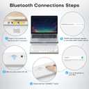 OMOTON Wireless Keyboard for Mac, Compact Ultra-Slim Design (No Number Pad), Stable Bluetooth Keyboard for Mac, Ergonomic and Portable, Compatible with MacBook Pro/Air/iMac, Silverwhite
