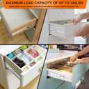 16 inch Drawer Slides 4 Pairs (8pcs) 3 fold Full Extension Side Mount Cabinet Drawer Glides 16" Silver Cabinet Rails for Dresser, Cabinet, Kitchen,Trash Can, Wardrobe 100 LB Capacity