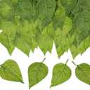 Xthrotsenk 50 pcs Artificial Green Leaves Bulk Greenery Leave Fake Sunflower Leaves Plant Jungle Leave Decorations for DIY Wedding Bouquets Wreaths Decor