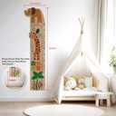 Bamboo Growth Chart for Kids  Colorful Height Ruler Wall Decor, Wooden Measuring Chart for Baby Nursery, Toddler Room Keepsake, Wall Mounted Kids Height Tracker, Eco-Friendly
