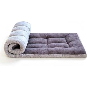Thick Camping Sleeping Pad, Fluff Camping Cot Pads for Adult, Soft Sleeping Mat, Non-Slip Camping Cot Mattress Topper 75"x28" for Camp Cot/Rv Bunk/Narrow Twin Beds