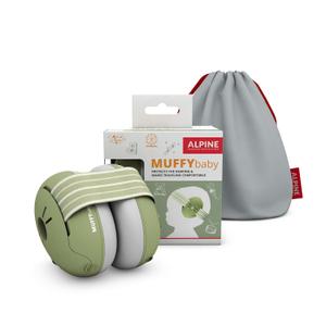 Alpine Muffy Baby Ear Protection for Babies and Toddlers up to 36 Months - CE & ANSI Certified - Noise Reduction Earmuffs - Comfortable Baby Headphones Against Hearing Damage & Improves Sleep - Green