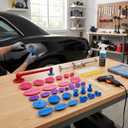 Car Body Dent Removal Pulling Tabs 36Pcs Different Size Dent Repair Puller Tabs Paintless Repair Kits Puller Glue Tabs Puller Tabs Dent Suction Cup