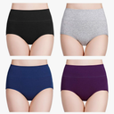 wirarpa Women's Cotton Underwear High Waisted Ladies Panties Full Coverage Briefs 4 Pack XL