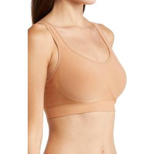 SHAPERMINT Bras for Women Wirefree - Wireless Bra, Everyday Bras, Bras for Women No Underwire, Comfortable Bra, Lightly Padded Bra, No Wire Bras for Women - 2X-Large, Latte